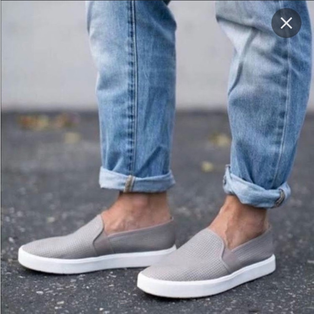 Vince Gray Tan Sneakers Slip-On Comfort